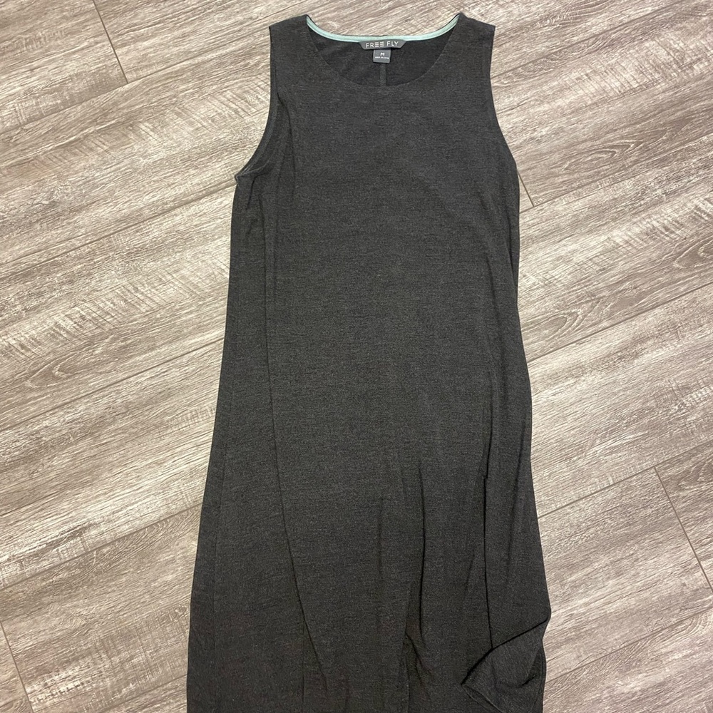 Free Fly Apparel Dark Gray Sleeveless Midi Dress